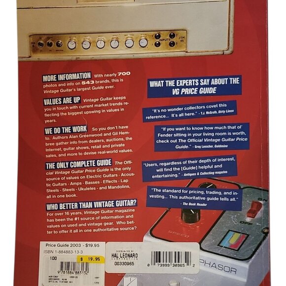 Official Vintage Guitar Price Guide 2003 Alan Greenwood Gil Hembree amps et al - Picture 2 of 6